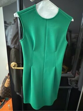 Maje Sleeveless Emerald Green Sheath Dress